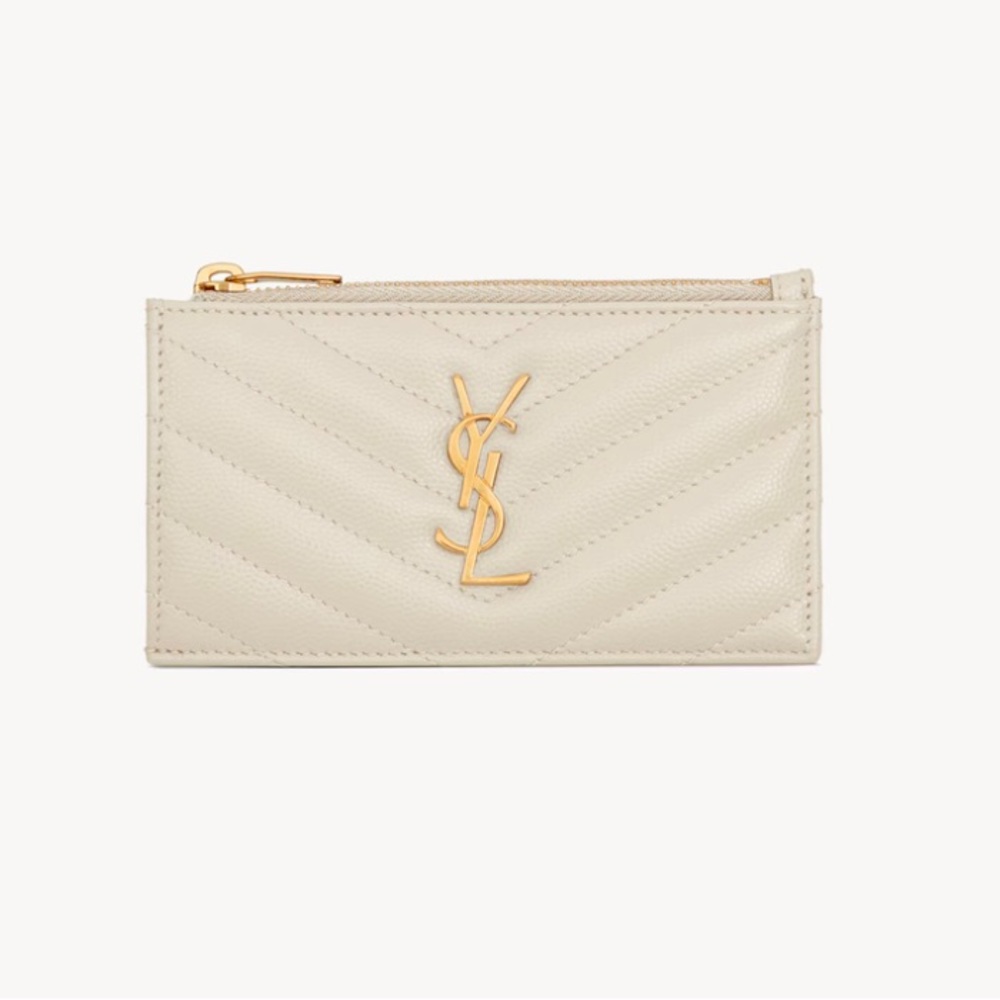YSL SAINT LAURENT CASSANDRE MATELASSÉ FRAGMENTS CARD CASE